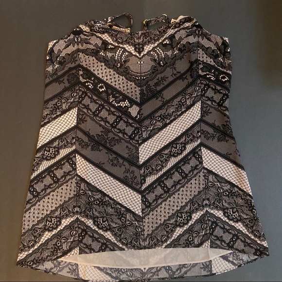 Cabi Tank Top Lace Print Monaco Tunic Style #3278 - Picture 3 of 8